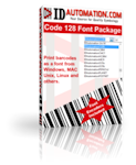 Code 128 Barcode Font Advantage Package