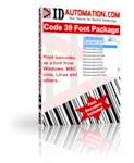 Code 39 Barcode Font Advantage Package